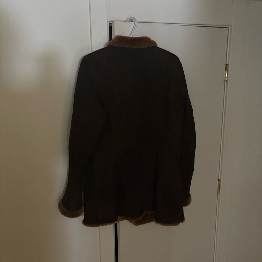 Danier Brown Shearling Coat - Picture 5 of 14